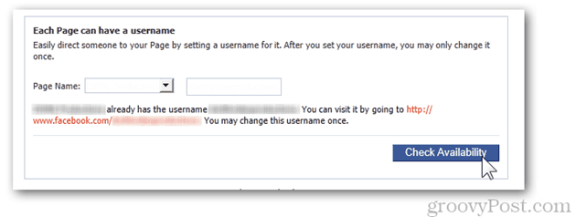 Facebook-Seiteneinstellungen Benutzername Benutzername ändern Jede Seite kann einen Benutzernamen haben. Seitenname Verfügbarkeit prüfen