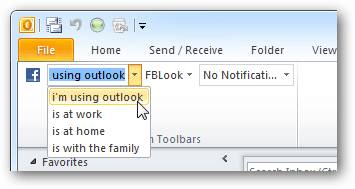 Aktualisieren Sie den Facebook-Status von Outlook