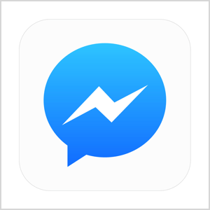 Facebook Messenger Symbol Grafik.