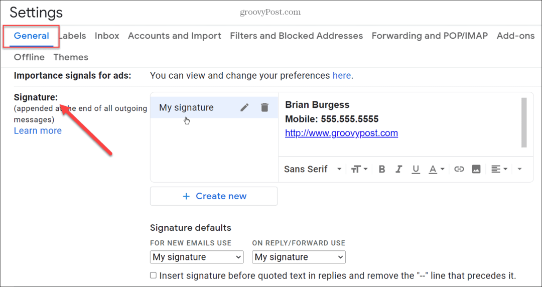 Fügen Sie Ihrer Gmail-Signatur ein Bild hinzu