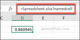 Eine benannte Zellreferenz aus einer externen Excel-Datei