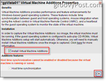 Installieren Sie Virtual Machine Additions für MS Virtual Server 2005 R2
