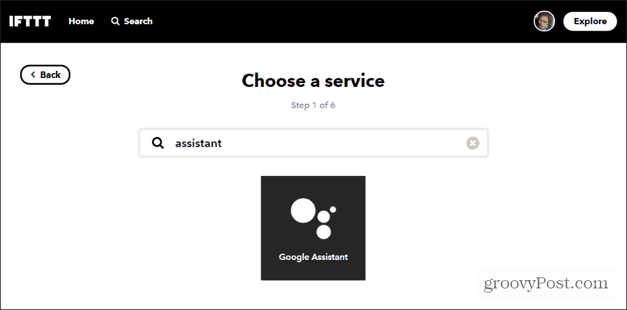 Google Assistant auswählen