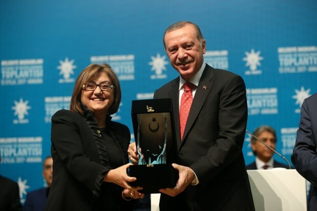 Fatma Şahin und Präsident Recep Tayyip Erdoğan