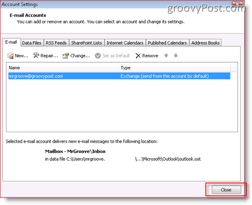 Hinzufügen eines Postfachs zu Outlook 2007:: groovyPost.com