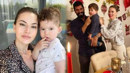 Die berühmte Schauspielerin Fahriye Evcen brachte ihren Sohn Karan zur Schule!