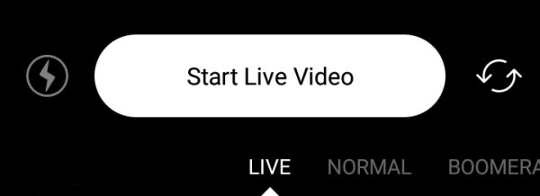 Streame bis zu 1 Stunde mit einer Live-Story.