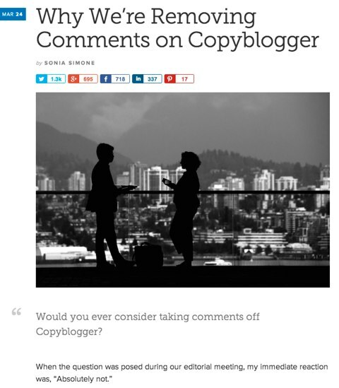 copyblogger Kommentare entfernen