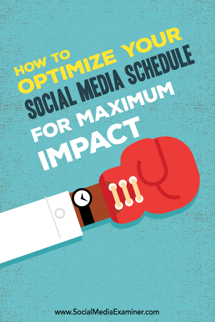 So optimieren Sie Ihren Social Media-Zeitplan für maximale Wirkung: Social Media Examiner