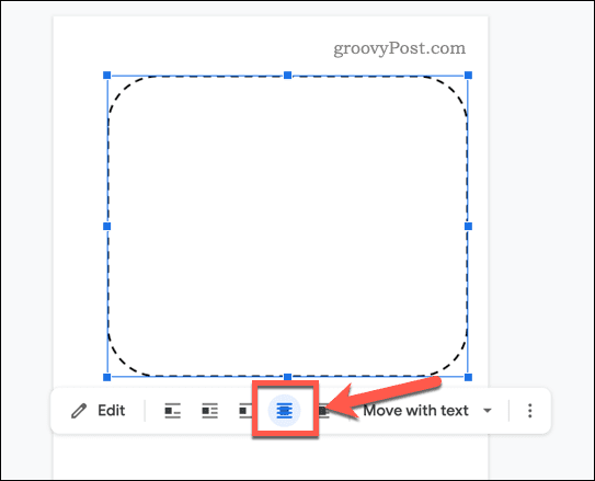 Verschieben der Position eines Bildes in Google Docs