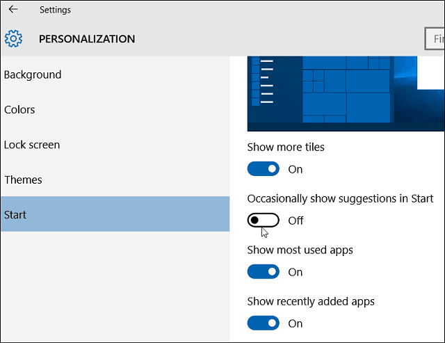 Windows 10 Starteinstellungen