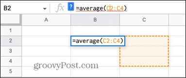 Google Sheets durchschnittlicher Fehler