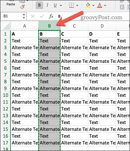 Wählen Sie eine Überschrift in Excel aus