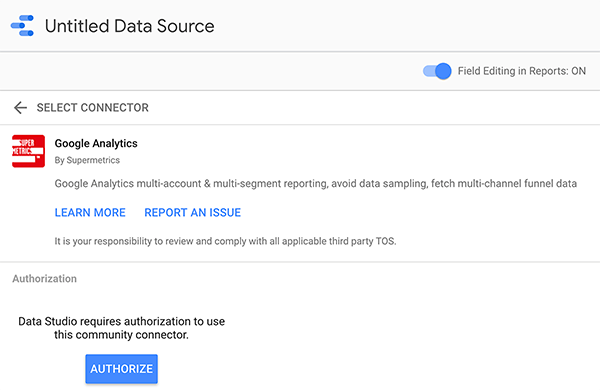 So verbinden Sie eine Datenquelle mit Google Data Studio, Tipp 2