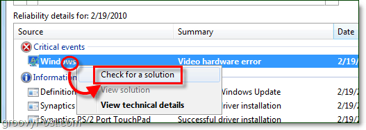 Suchen Sie nach Windows 7-Lösungen für Probleme