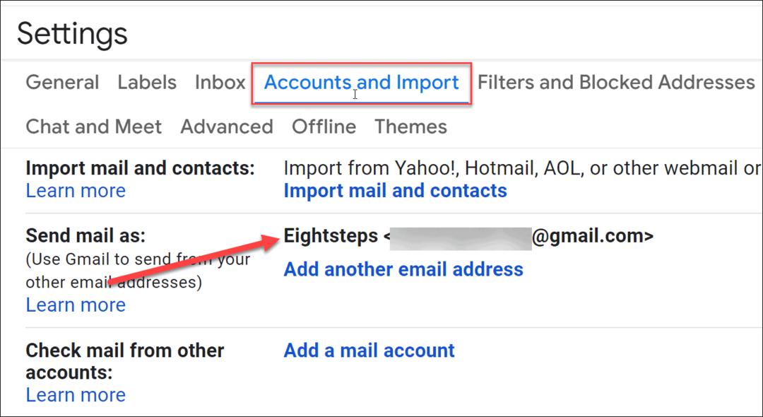 So ändern Sie den Namen in Google Mail