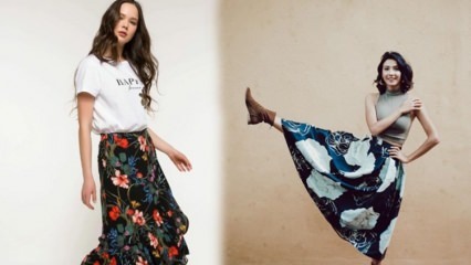 Aybüke Pusats bevorzugte Rockmodelle mit Blumenmuster für die Herbstsaison 2019