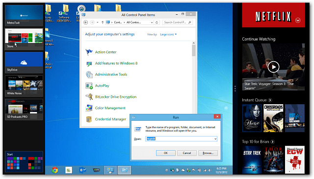 Aktivieren Sie die Windows 8-Fangfunktion auf Monitoren mit niedriger Auflösung