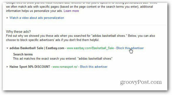 Google Ads blockieren Werbetreibende