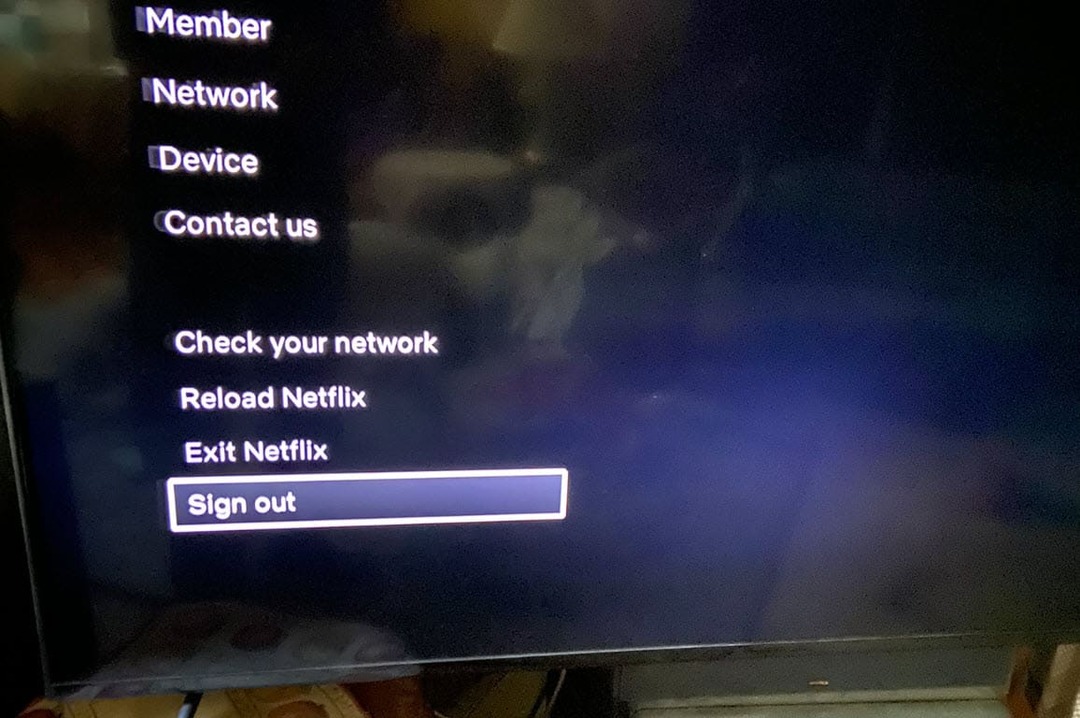 Melden Sie sich auf einem Fernseher von Netflix ab