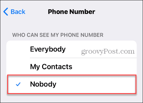 Niemand kann die Telefonnummer in Telegram auf dem iPhone sehen