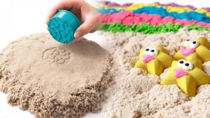 Kinetische Sandherstellung für Kinder! Wie macht man zu Hause praktischen (Mond-) kinetischen Sand?