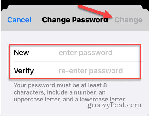 Ändern Sie Ihr Apple-ID-Passwort