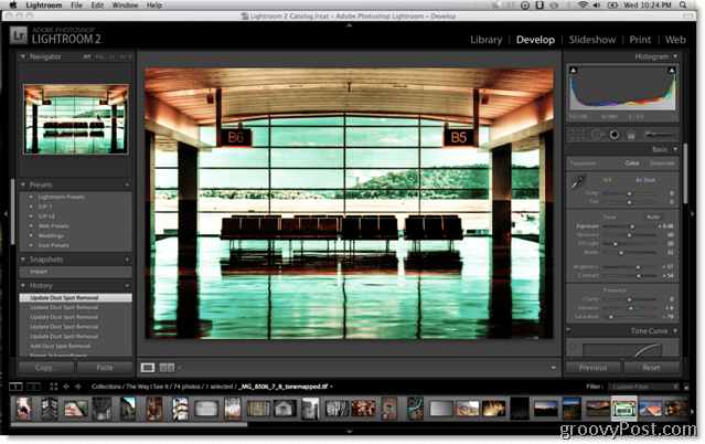 Adobe Lightroom 2-Voreinstellungsbildschirm