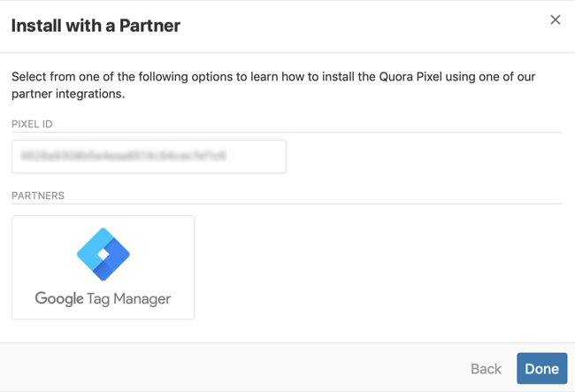 Schritt 3 zum Installieren von Quora Pixel mit Google Tag Manager