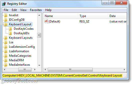 Tastaturlayout Registrierungsschlüssel Windows 7