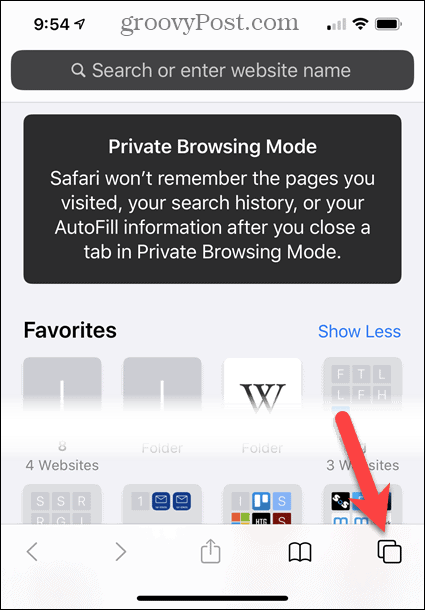 Privater Browsermodus in Safari unter iOS