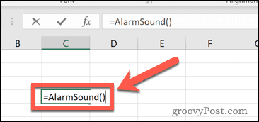 excel test alarmton