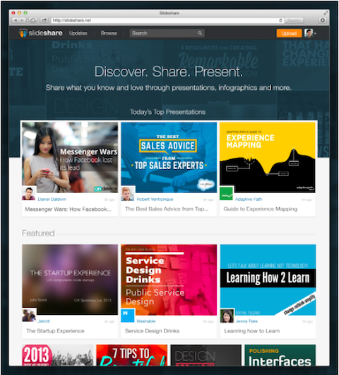 Slideshare-Homepage