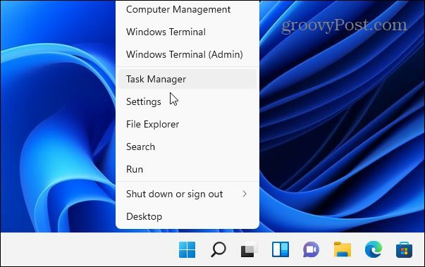 Taskmanager öffnen Windows 11