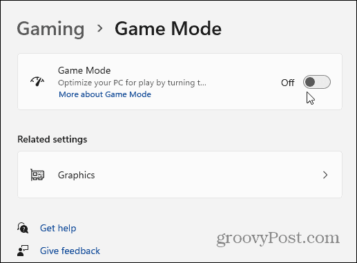 Gaming-Modus aus Windows 11