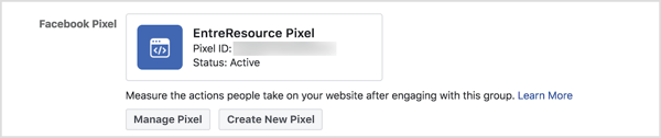 Die Möglichkeit, das Facebook-Pixel mit Gruppen zu verwenden, ist eine neue Funktion im Jahr 2018.