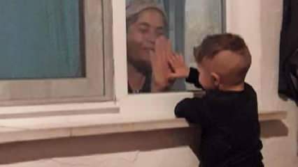 Herzzerreißendes Bild! Konnte seine Großmutter mit Coronavirus vom Fenster aus sehen