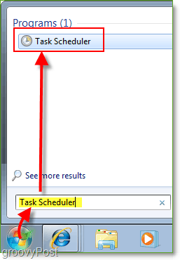 Screenshot: Windows 7 Starten Sie den Taskplaner