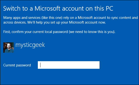 Wechseln Sie zum Microsoft-Konto