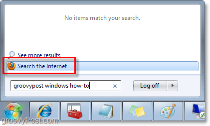 Führen Sie Windows 7-Suchvorgänge und Internet-Suchvorgänge über das Suchfeld "Startmenü" aus