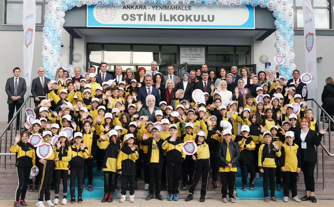 Emine Erdoğan besuchte die Ostim Primary School