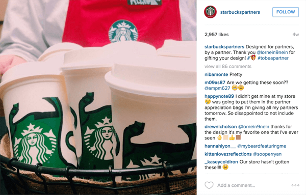 Starbucks Partner Instagram