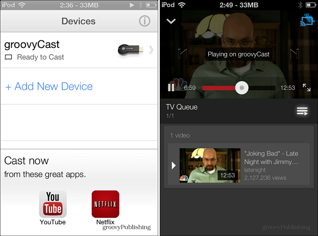Chromecast unter iOS