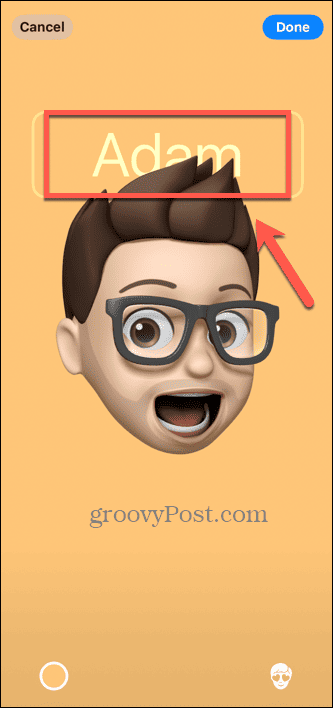 iOS-Kontaktplakat-Memoji-Name