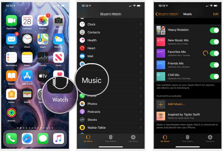 Apple Watch Musik-App