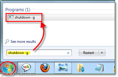 Verwenden eines Befehls zum Herunterfahren in Windows 7
