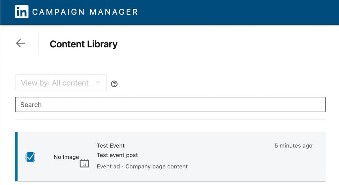 linkedin-paid-promotion-company-page-events-how-to-sponsor-live-campaign-manager-content-library-step-3