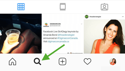 Wie Sie Ihre Instagram-Follower strategisch erweitern können, Schritt 8, relevante Hashtags finden, die Registerkarte Instagram Search & Explore besuchen