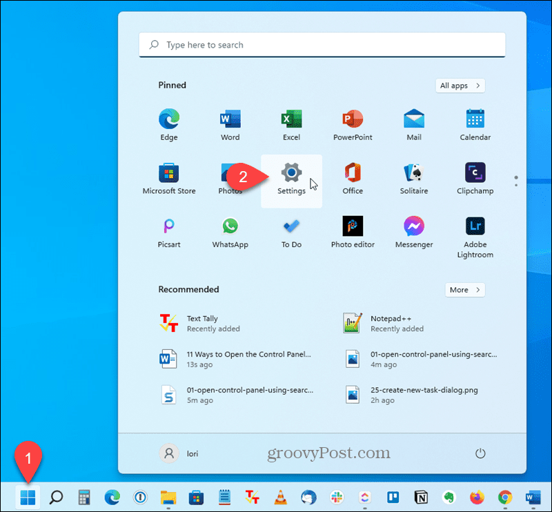 Öffnen Sie die Einstellungen-App in Windows 11