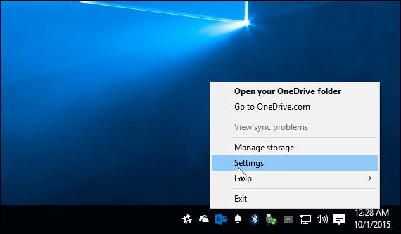 OneDrive Windows 10-Taskleiste